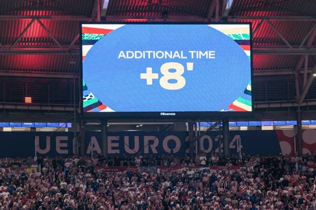 UEFA EURO 2024 Croatia Italy 24 06 2024 8 minutes injury time UEFA EURO 2024 Croatia Italy Leipzig Stadium, Leipzig on 24 06 2024 Copyright: xBEAUTIFULxSPORTS Wunderlx