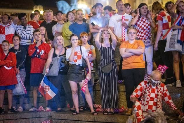 Disappointed fans of Croatia after the match with Italy in Euro 2024 ended in a draw Fans of Croatia are disappointed and sad on June 24, 2024 in Zagreb, Croatia after the UEFA EURO, EM, Europameisterschaft,Fussball 2024 football match between Croatia and Italy ended in a draw. NevaxZganec PIXSELL