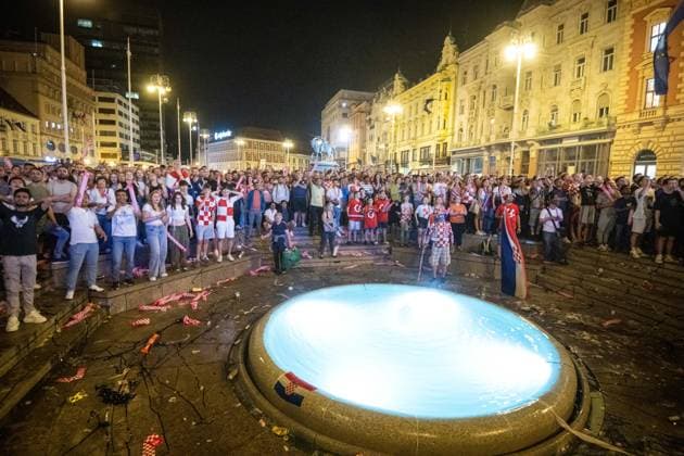 Disappointed fans of Croatia after the match with Italy in Euro 2024 ended in a draw Fans of Croatia are disappointed and sad on June 24, 2024 in Zagreb, Croatia after the UEFA EURO, EM, Europameisterschaft,Fussball 2024 football match between Croatia and Italy ended in a draw. NevaxZganec PIXSELL