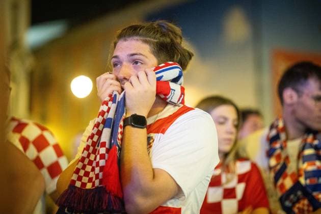 Disappointed fans of Croatia after the match with Italy in Euro 2024 ended in a draw Fans of Croatia are disappointed and sad on June 24, 2024 in Zagreb, Croatia after the UEFA EURO, EM, Europameisterschaft,Fussball 2024 football match between Croatia and Italy ended in a draw. NevaxZganec PIXSELL