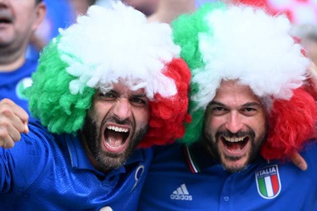Croatia v Italy: Group B - UEFA EURO, EM, Europameisterschaft,Fussball 2024 LEIPZIG, GERMANY - JUNE 24: Fans of Italy during the pre match atmosphere prior to the UEFA EURO 2024 group stage match between Croatia and Italy at Football Stadium Leipzig on June 24, 2024 in Leipzig, Germany. Pixsell MBxMedia