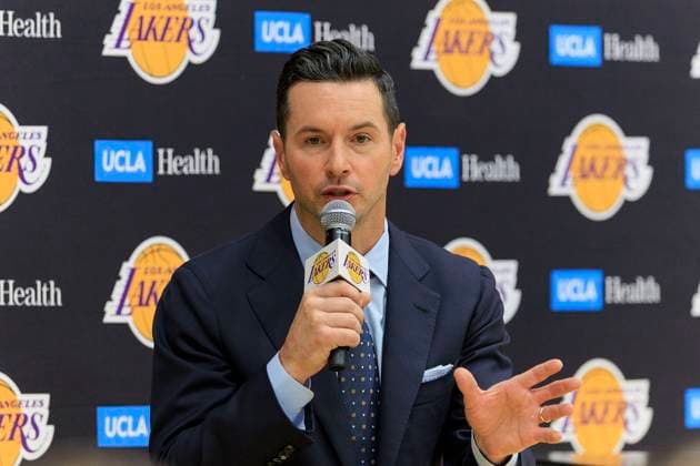 Sport Themen der Woche KW26 Sport Bilder des Tages June 24, 2024, El Segundo, California, USA: JJ Redick is introduced to the media as the new LA Lakers head coach during a press conference, PK, Pressekonferenz on Monday June 24, 2024 at the Los Angeles Lakers UCLA Training Facility in El Segundo, California. JAVIER ROJAS PI El Segundo USA - ZUMAp124 20240624_zaa_p124_015 Copyright: xJavierxRojasx