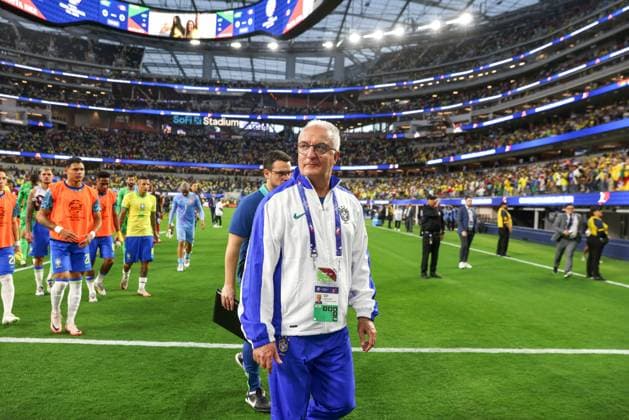 June 24, 2024, Inglewood, La, UNITED STATES: Dorival Jr. of Brazil during a match against Costa Rica in Group D of the Copa America at the SoFi Stadium in Inglewood, California in the United States this Monday, June 24, 2024 Inglewood UNITED STATES - ZUMAv122 20240624_aap_v122_042 Copyright: xWilliamxVolcovx