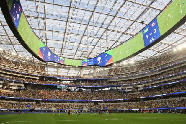 Brasilien gegen Costa Rica 24. Juni 2024 Inglewood USA, Copa America Brasilien gegen Costa Rica eine Gesamtansicht des SoFi-Stadions Foto von Mark Leech Inglewood Kalifornien USA  Copyright: xMarkxLeechxOffside