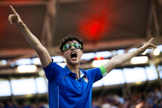 Croatia v Italy - UEFA EURO, EM, Europameisterschaft,Fussball 2024 A fan of Italy shows his support propr to the UEFA EURO 2024 group stage football match between Slovakia and Ukraine. Leipzig Germany Copyright: xNicolòxCampox