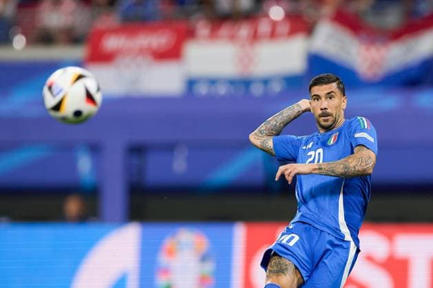 June 24, 2024, Leipzig, Germany: Mattia Zaccagni of Italy seen in action during the UEFA EURO, EM, Europameisterschaft,Fussball 2024 game between national teams of Croatia and Italy at Red Bull Arena. Final score: Croatia 1:1 Italy. Leipzig Germany - ZUMAs197 20240624_aaa_s197_177 Copyright: xFedericoxTitonex