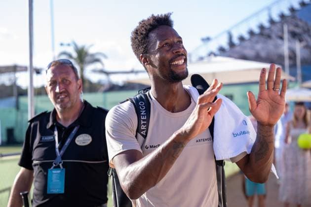 20240624 Mallorca Championships SANTA PONSA, SPAIN JUNE 24 2024 Gael Monfils of France at Mallorca Championships on June 24, 2024 in Santa Ponsa, Santa Ponsa Baleares Spain