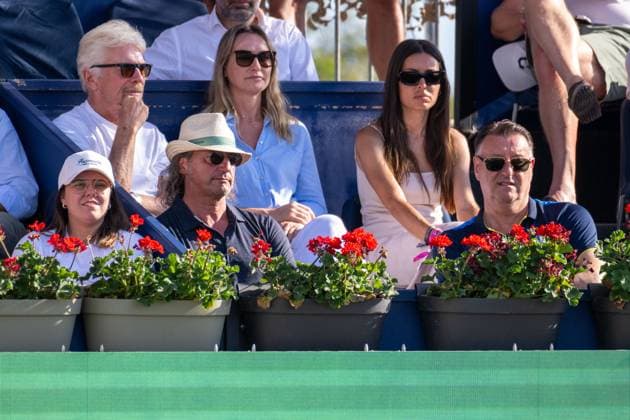 20240624 Mallorca Championships SANTA PONSA, SPAIN JUNE 24 2024 Richard Branson, Helen Clarke, Lourdes Vázquez Cabado, Edwin Weindorfer CEO e motion, Vincent PADIOLEAU General Manager chez Virgin Limited Edition at Mallorca Championships on June 24, 2024 in Santa Ponsa, Santa Ponsa Baleares Spain