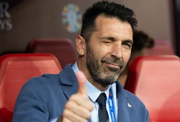 (240625) -- LEIPZIG, June 25, 2024 -- Gianluigi Buffon with Team Italy reacts before the UEFA EURO, EM, Europameisterschaft,Fussball 2024 Group B match between Croatia and Italy in Leipzig, Germany, June 24, 2024. ) (SP)GERMANY-LEIPZIG-FOOTBALL-EURO 2024-CROATIA VS ITALY XiaoxYijiu 