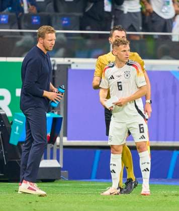 DFB headcoach Julian Nagelsmann , Bundestrainer, Nationaltrainer, Joshua Kimmich, DFB 6 Zettel in the group A stage match GERMANY - SWITZERLAND 1-1 of the UEFA European Championships 2024 on Jun 23, 2024 in Frankfurt, Germany.