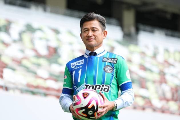 Kazuyoshi Miura (ATLETICO SUZUKA), JUNE 25, 2024 - Football : Japanese footballer Kazuyoshi Miura attends a press conference, PK, Pressekonferenz at Japan National Stadium in Tokyo, Japan. Noxthirdxpartyxsales  (257586482)