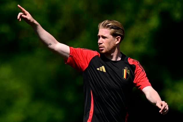 Belgium Media Activities - UEFA EURO, EM, Europameisterschaft,Fussball 2024 25 06 2024 FREIBERG AM NECKA, GERMANY - JUNE 25 : De Bruyne Kevin forward of Belgium during a training session of the Belgian Red Devils at the UEFA EURO 2024 European Football Championship tournament on June 25, 2024 in Freiberg am Necka, Germany, 25 06 2024 Freiberg am Necka Germany  Copyright: xPeterxDexVoechtx