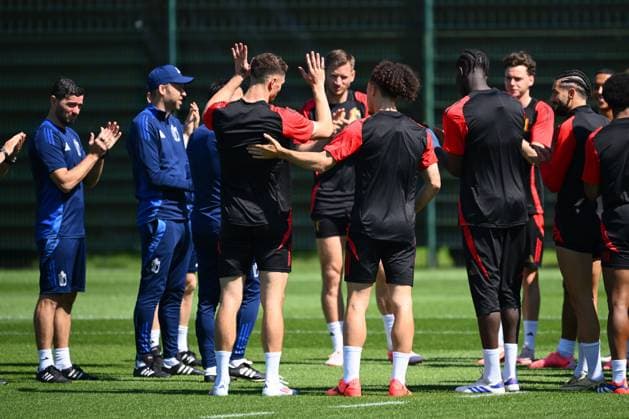 Belgium Media Activities - UEFA EURO, EM, Europameisterschaft,Fussball 2024 25 06 2024 FREIBERG AM NECKA, GERMANY - JUNE 25 : Meunier Thomas defender of Belgium during a training session of the Belgian Red Devils at the UEFA EURO 2024 European Football Championship tournament on June 25, 2024 in Freiberg am Necka, Germany, 25 06 2024 Freiberg am Necka Germany  Copyright: xVincentxKalutx
