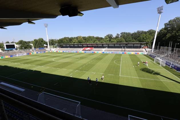 25 06 24 Switzerland training Germany, Stuttgart, 25 06 2024, Football, UEFA Euro 2024, Switzerland training overview Gazi Stadium on the Waldau pitch