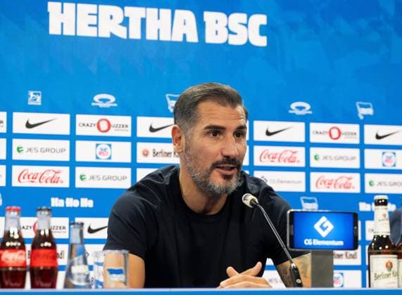 Football, Men, Season 2024 2025, 2 Bundesliga, Hertha BSC, Press conference, Presentation of the new coach Cristian Fiel, in the picture coach Cristian Fiel Hertha BSC , 25 06 2024, Copyright: xMatthiasxKochx