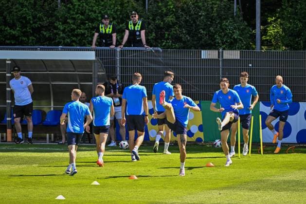 Czech national football team training before the last match of Group F against Turkey within the European Football Championships in Norderstedt, Germany, June 24, 2024. (CTKxPhoto VitxSimanek) CTKPhotoP2024062503290  CTKPhotoP2024062503290