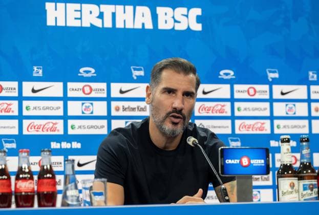 Football, Men, Season 2024 2025, 2 Bundesliga, Hertha BSC, Press conference, Presentation of the new coach Cristian Fiel, in the picture coach Cristian Fiel Hertha BSC , 25 06 2024, Copyright: xMatthiasxKochx
