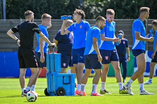 Czech national football team training before the last match of Group F against Turkey within the European Football Championships in Norderstedt, Germany, June 24, 2024. (CTKxPhoto VitxSimanek) CTKPhotoP2024062503515  CTKPhotoP2024062503515