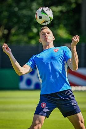 Czech national football team training before the last match of Group F against Turkey within the European Football Championships in Norderstedt, Germany, June 24, 2024. Lukas Provod. (CTKxPhoto VitxSimanek) CTKPhotoP2024062503579  CTKPhotoP2024062503579