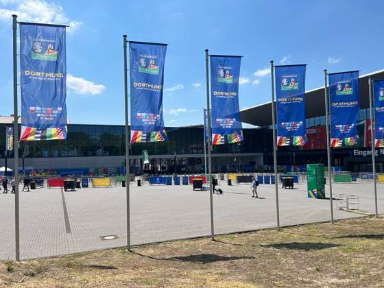 Admission to the stadium at the Westfalenhalle Dortmund 25 06 2024 France vs Poland, EURO2024 M32, Group D, EM Arena Dortmund