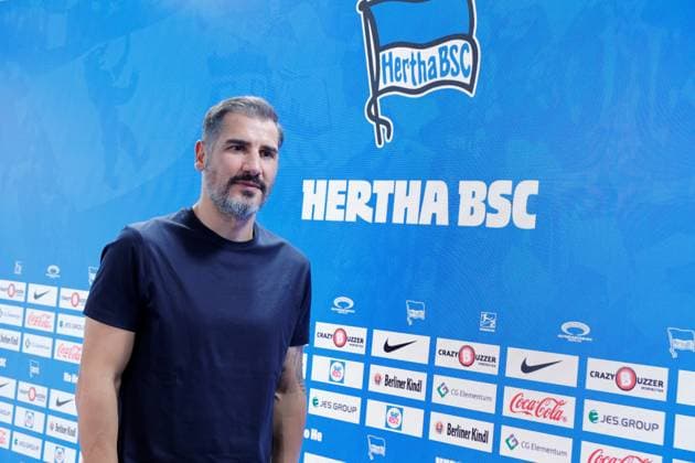 Coach Cristian Fiel, Germany, Berlin, Sportpark, Football, Men, Season 2024 2025, 2 Bundesliga, Hertha BSC, Press conference, Presentation of the new coach Cristian Fiel