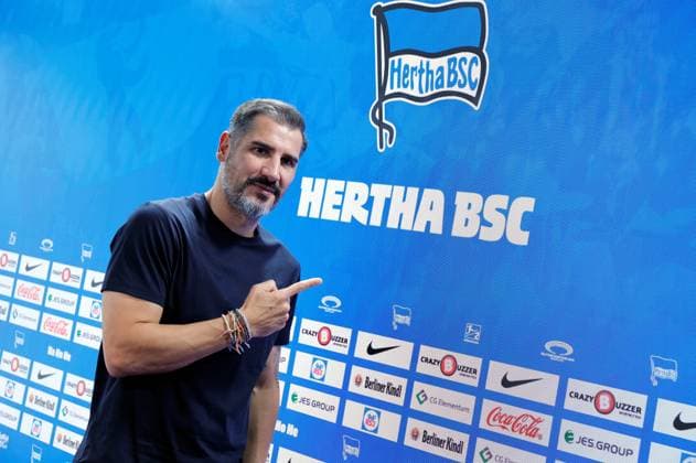 Coach Cristian Fiel, Germany, Berlin, Sportpark, Football, Men, Season 2024 2025, 2 Bundesliga, Hertha BSC, Press conference, Presentation of the new coach Cristian Fiel