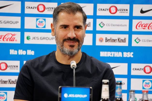 Coach Cristian Fiel, Germany, Berlin, Sportpark, Football, Men, Season 2024 2025, 2 Bundesliga, Hertha BSC, Press conference, Presentation of the new coach Cristian Fiel