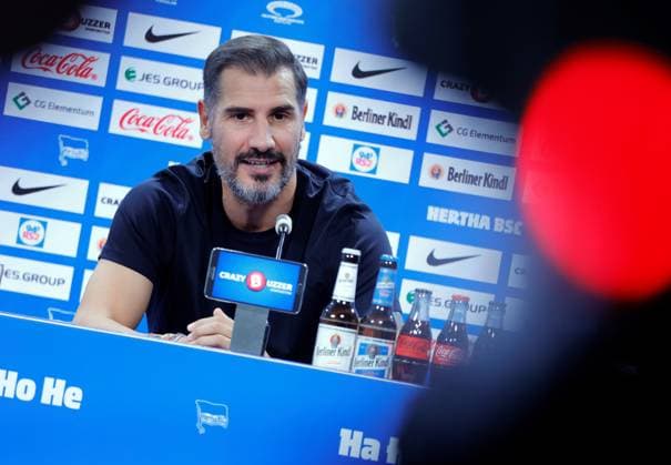 Coach Cristian Fiel, Germany, Berlin, Sportpark, Football, Men, Season 2024 2025, 2 Bundesliga, Hertha BSC, Press conference, Presentation of the new coach Cristian Fiel