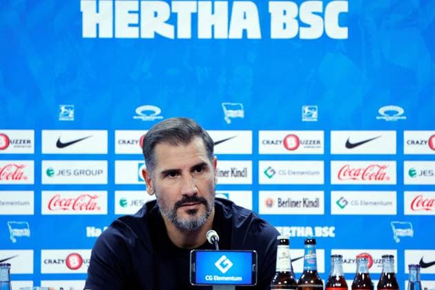 Coach Cristian Fiel, Germany, Berlin, Sportpark, Football, Men, Season 2024 2025, 2 Bundesliga, Hertha BSC, Press conference, Presentation of the new coach Cristian Fiel