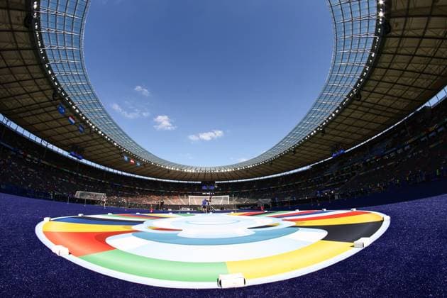 SOCCER - UEFA EURO, EM, Europameisterschaft,Fussball 2024 BERLIN,GERMANY,25.JUN.24 - UEFA EURO 2024, group stage, Austria vs Netherlands. Image shows an overview of the Olympiastadion Berlin.  GEPAxpictures xArminxRauthner