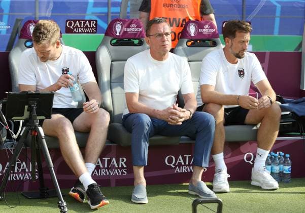 25 06 2024, xtgx, European Football Championship 2024, Netherlands Austria emspor, v l Coach Ralf Rangnick Austria DFL DFB REGULATIONS PROHIBIT ANY USE OF PHOTOGRAPHS as IMAGE SEQUENCES and or QUASI VIDEO Berlin