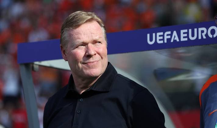 Coach Ronald Koeman Portrait Portrait Single image close up Sport Football Soccer European Championship Euro 2024 European Championship Men Season 2023 2024 25 06 2024 Netherlands NED vs Austria AUT in Berlin DFL regulations prohibit any use of photographs as image sequences and or quasi video