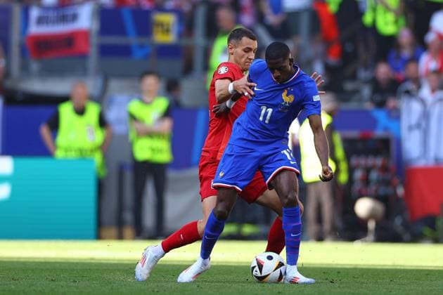2024.06.25 Dortmund Pilka nozna Reprezentacja Mistrzostwa Europy EURO 2024 Niemcy Francja - Polska N z Ousmane Dembele Foto Pawel Andrachiewicz PressFocus 2024.06.25 Dortmund Football European Championships 2024 EURO 2024 Germany France - Poland Ousmane Dembele Credit: Pawel Andrachiewicz PressFocus NEWSPIX.PL --- Newspix.pl  20240625_xPF_PA004