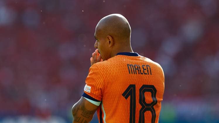 BERLIN, Olympia Stadium , 25-06-2024 , European Football Championship Euro2024, Group stage match no.31 between Netherlands and Austria, Netherlands player Donyell Malen disappointed Netherlands - Austria (Euro2024)  x25596201x Copyright: