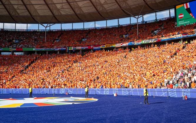 Football, Men, Season 2023 24, UEFA Euro EM 2024, Group D 3 Matchday in Berlin, Netherlands Austria, Fans of the Netherlands, 25 06 2024, Copyright: xMatthiasxKochx