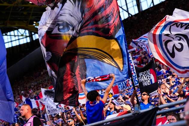 Supporters of France during the Euro 2024 soccer match between France and Poland at the Signal Iduna Park, Dortmund, Germany - Tuesday 25, June , 2024. - Soccer .  Copyright: xFabioxFerrari LaPressex