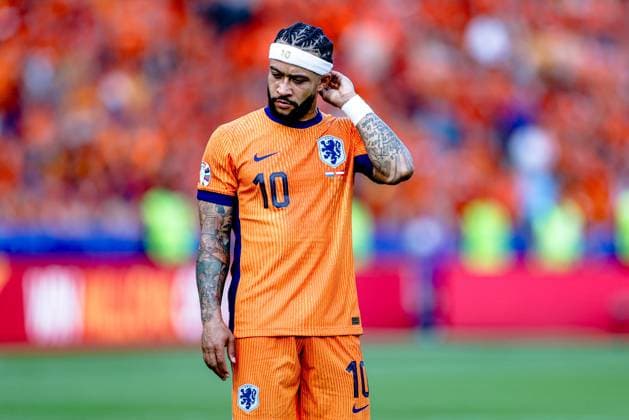 BERLIN, Olympia Stadium , 25-06-2024 , European Football Championship Euro2024, Group stage match no.31 between Netherlands and Austria, Netherlands player Memphis Depay disappointed Netherlands - Austria (Euro2024)  x25596660x Copyright:
