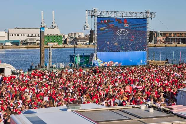 EURO 2024, Denmark - Serbia, public viewing in Aarhus