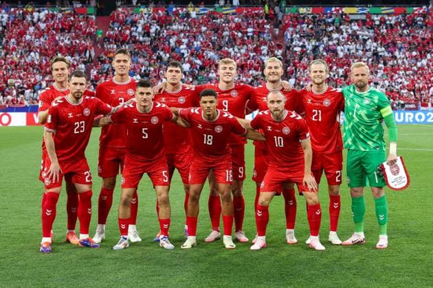 Team photo Denmark, Denmark vs Serbia, Football, UEFA Euro 2024, Group stage, Matchday 3, 25 06 2024 Munich Bavaria Germany Copyright: xkolbert-press ChristianxKolbertx