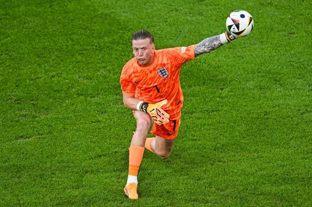 COLOGNE - England goalkeeper Jordan Pickford during the UEFA EURO, EM, Europameisterschaft,Fussball 2024 group C match between England and Slovenia at the Rhein Energie stadium on June 25, 2024 in Cologne, Germany. ANP Hollandse Hoogte UEFA EURO 2024 2024 xVIxANPxSportx xGerritxvanxKeulenxIVx 502054814 originalFilename: 502054814.jpg