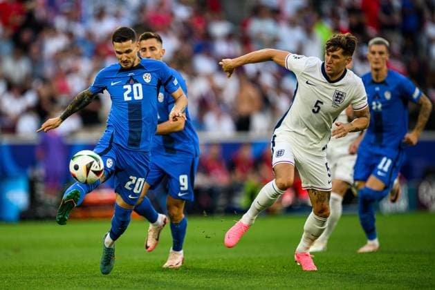 COLOGNE, GERMANY - 25 JUNE, 2024: The football match of EURO 2024 England vs Slovenia at Cologne Stadion  Copyright: xVITALIIxKLIUIEVx