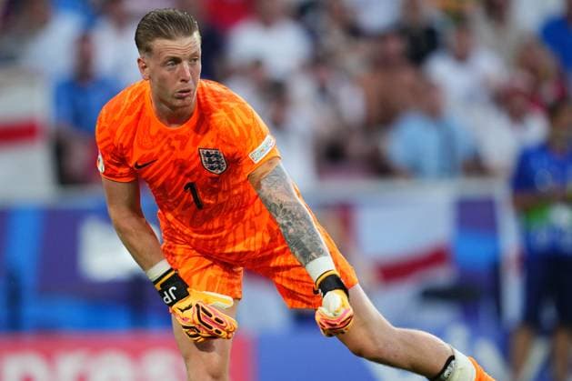 GER: England v Slovenia. UEFA EURO, EM, Europameisterschaft,Fussball 2024 Jordan Pickford of England during the UEFA Euro 2024 match between England and Slovenia, Group C, date 3, played at Rhein Energie Stadium on June 25, 2024 in Koln, Germany. kpng Copyright: xBaguxBlancox xPRESSINPHOTOx PS_240625_ING_ESL_018