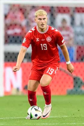 GER, UEFA Euro 2024 Group C, Denmark DNK vs Serbia SRB 25 06 2024, Allianz Arena, Munich, GER, UEFA Euro 2024 Group C, Denmark DNK vs Serbia SRB , pictured Wind Jonas Denmark 19 nordphotoxGmbHx xStraubmeier nph00004