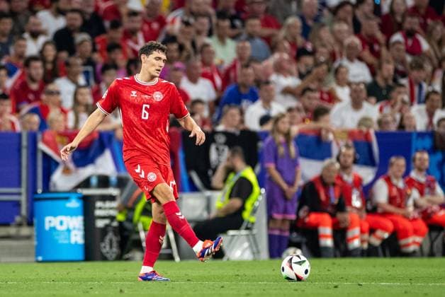 UEFA EURO 2024 Denmark Serbia 25 06 2024 Andreas Christensen Denmark, 6 UEFA EURO 2024 Denmark Serbia Munich Football Arena, Munich 25 06 2024 Copyright: xBEAUTIFULxSPORTS Buriakovx