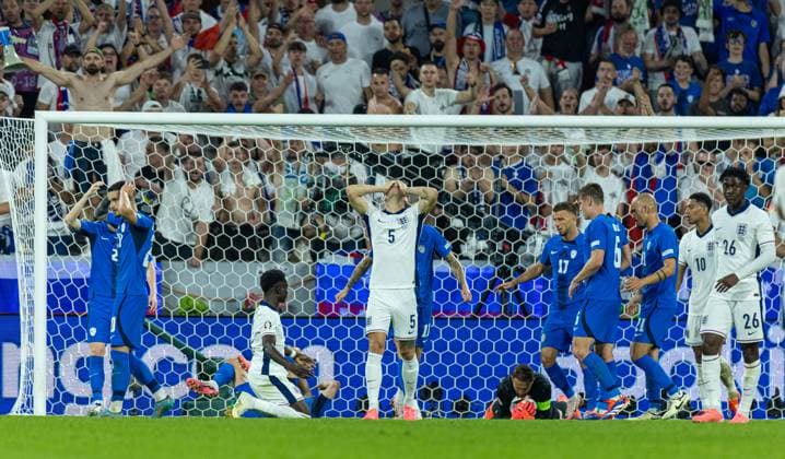 Football - UEFA EURO, EM, Europameisterschaft,Fussball 2024 - Group C - England v Slovenia COLOGNE, GERMANY - Tuesday, June 25, 2024: England s John Stones reacts during the UEFA Euro 2024 Group C match between England and Slovenia at the Müngersdorfer Stadium. (Photo by David Rawcliffe Propaganda) COLOGNE Müngersdorfer Stadium NORTH RHINE-WESTPHALIA GERMANY  Copyright: xDavidxRawcliffex P2024-06-25-England_Slovenia-61