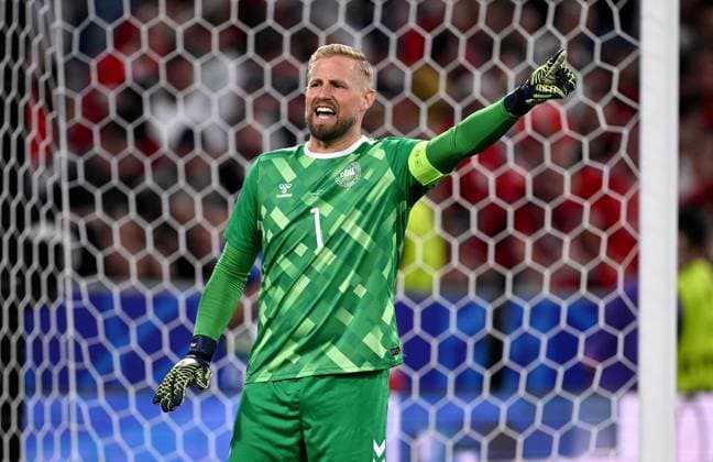 Soccer Euro 2024 Group C 25 06 2024 Denmark Serbia Goalkeeper Kasper Schmeichel Denmark