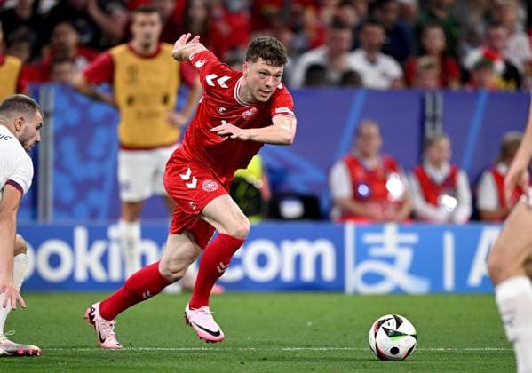 Football Euro 2024 Group C 25 06 2024 Denmark Serbia Andreas Skov Olsen Denmark
