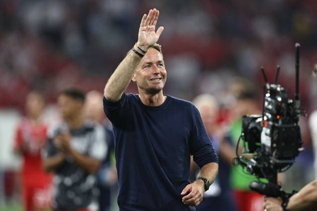 Kasper Hjulmand Coach (Denmark) during the UEFA EURO, EM, Europameisterschaft,Fussball Germany 2024 match between Denmark 0-0 Serbia at Munich Football Arena on June 25, 2024 in Munich, Germany. Noxthirdxpartyxsales  (257681405)