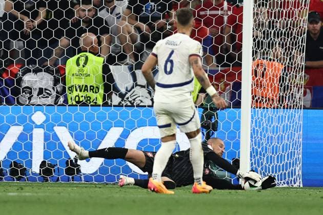 Predrag Rajkovic (Serbia) during the UEFA EURO, EM, Europameisterschaft,Fussball Germany 2024 match between Denmark 0-0 Serbia at Munich Football Arena on June 25, 2024 in Munich, Germany. Noxthirdxpartyxsales  (257681675)