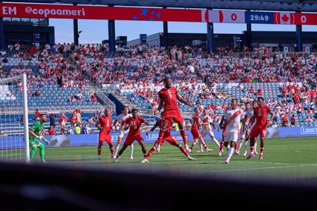 RECORD DATE NOT STATED Copa America USA 2024 Peru vs Canada Cyle Larin of Canada during the game between Peru and Canada as part of the CONMEBOL Copa America USA 2024 group A, at Childrens Mercy Park Stadium, on June 25, 2024 in Kansas City, Kansas, United States. KANSAS CITY KANSAS UNITED STATES  Copyright: xJosexLuisxMelgarejox 20240625182600_CA_GA_2024_PER_CAN_LARIN149